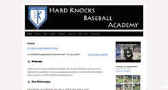 Desktop Screenshot of hardknocksbaseball.com