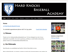 Tablet Screenshot of hardknocksbaseball.com